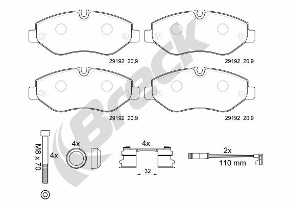 Set placute frana,frana disc 29192 00 653 00 BRECK